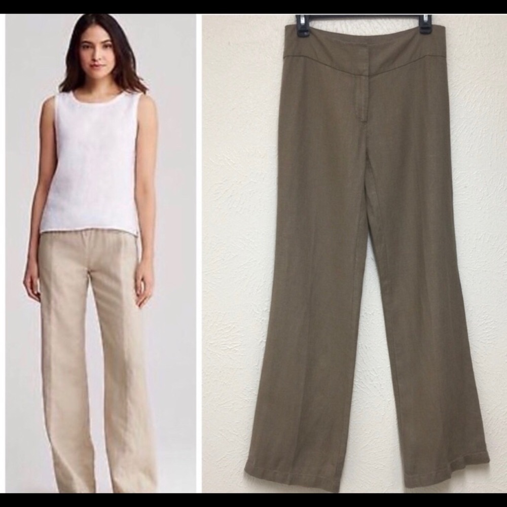 Eileen Fisher 100% linen slacks
